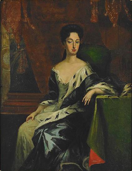 david von krafft Portrait of Princess Hedvig Sofia of Sweden, Duchess of Holstein-Gottorp